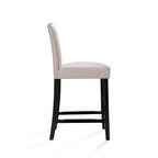Tabouret de comptoir Christopher Knight Home Bella rembourré de 26,8 po avec clous décoratifs (lot de 2)