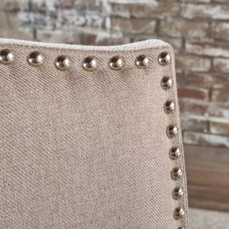 Tabouret de comptoir Christopher Knight Home Bella rembourré de 26,8 po avec clous décoratifs (lot de 2)