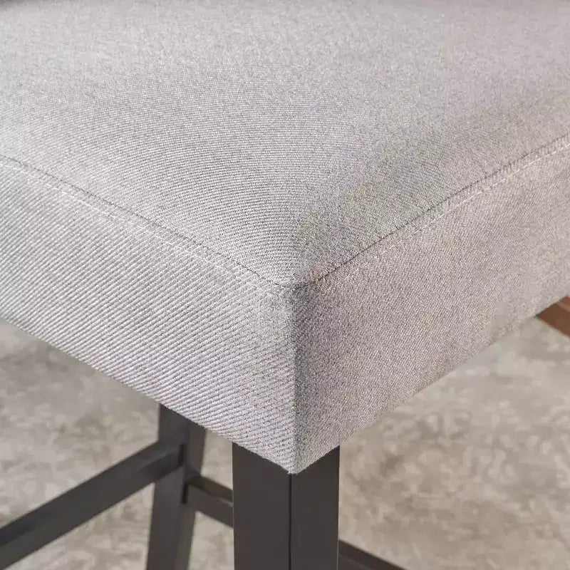 Tabouret de comptoir Christopher Knight Home Bella rembourré de 26,8 po avec clous décoratifs (lot de 2)