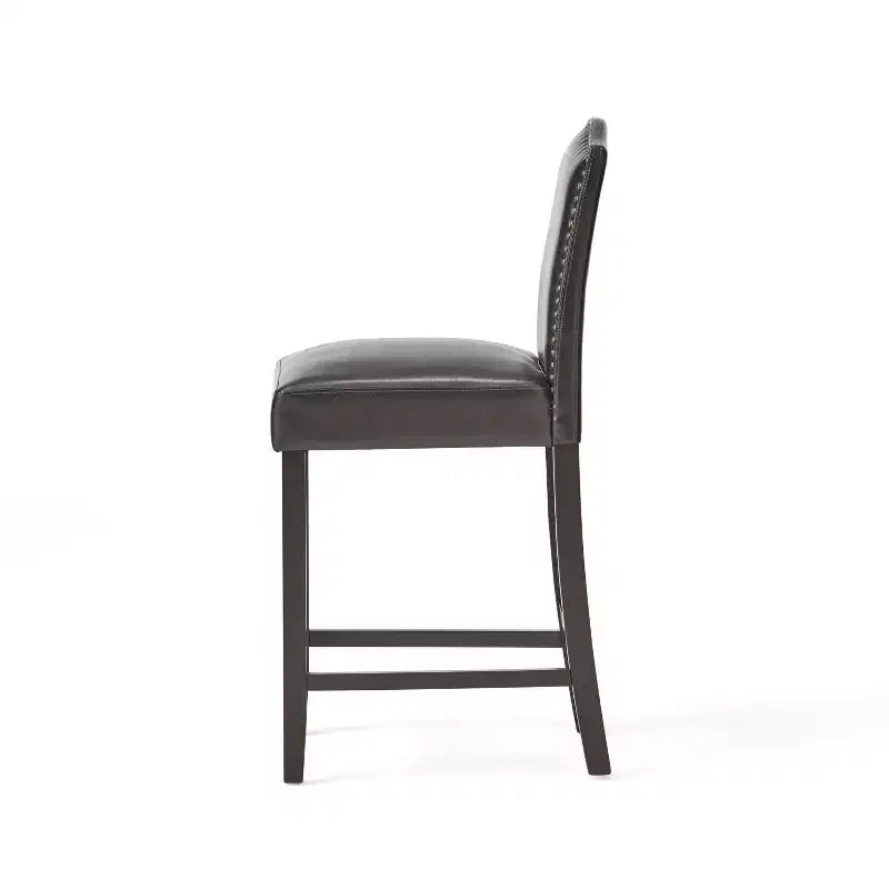 Tabouret de comptoir Christopher Knight Home Bella rembourré de 26,8 po avec clous décoratifs (lot de 2)