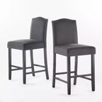 Tabouret de comptoir Christopher Knight Home Bella rembourré de 26,8 po avec clous décoratifs (lot de 2)