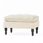 GDFStudio Jeremy, pouf capitonné en tissu de style contemporain
