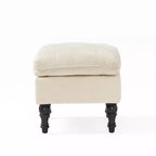GDFStudio Jeremy, pouf capitonné en tissu de style contemporain