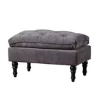 GDFStudio Jeremy, pouf capitonné en tissu de style contemporain