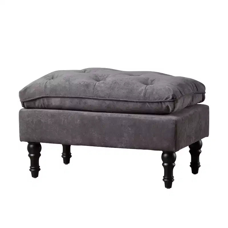 GDFStudio Jeremy, pouf capitonné en tissu de style contemporain