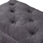 GDFStudio Jeremy, pouf capitonné en tissu de style contemporain