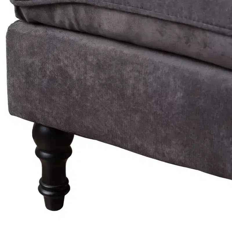 GDFStudio Jeremy, pouf capitonné en tissu de style contemporain