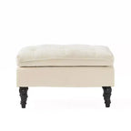 GDFStudio Jeremy, pouf capitonné en tissu de style contemporain