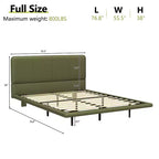Lit flottant moderne Christopher Knight Home Korli grand format rembourré avec éclairage DEL