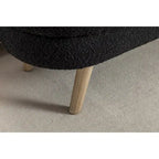 Banc de rangement capitonné avec pieds en bois