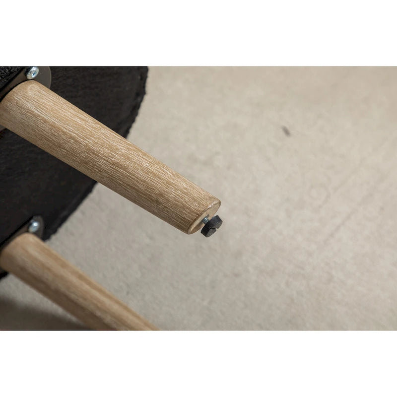 Banc de rangement capitonné avec pieds en bois