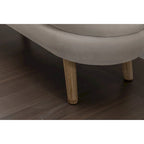 Banc de rangement capitonné avec pieds en bois