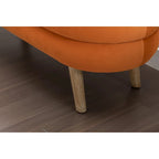 Banc de rangement capitonné avec pieds en bois