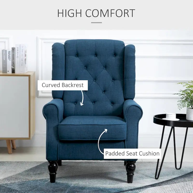 Fauteuil d'appoint à haut dossier enveloppant