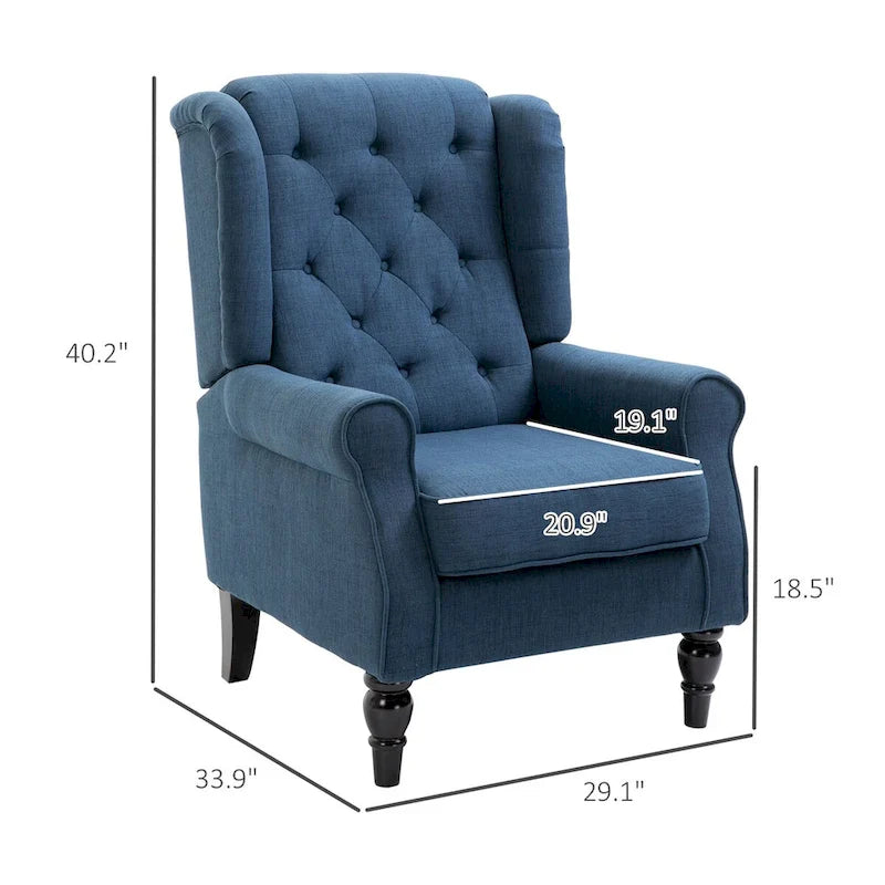 Fauteuil d'appoint à haut dossier enveloppant
