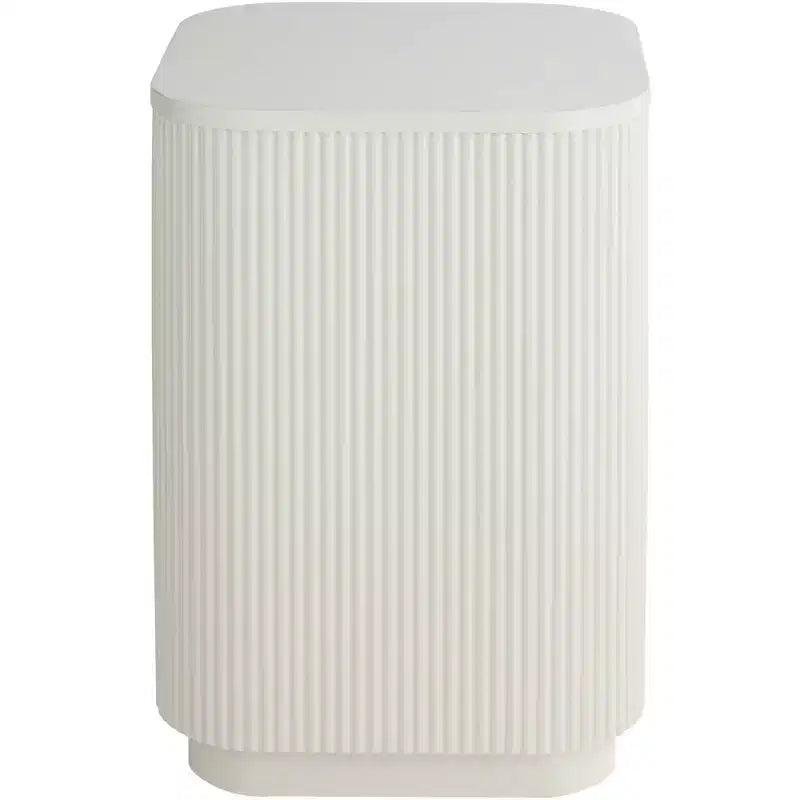 Table d'appoint plissée moderne blanche large 16 Studio 55D Murphy