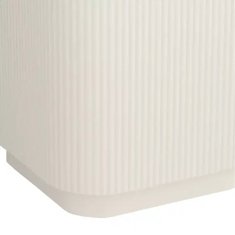 Table d'appoint plissée moderne blanche large 16 Studio 55D Murphy