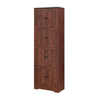 Meuble de rangement haut avec 8 portes et 4 étagères, meuble mural de rangement pour salon, cuisine, bureau, chambre, salle de bain