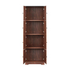Meuble de rangement haut avec 8 portes et 4 étagères, meuble mural de rangement pour salon, cuisine, bureau, chambre, salle de bain