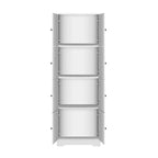 Meuble de rangement haut avec 8 portes et 4 étagères, meuble mural de rangement pour salon, cuisine, bureau, chambre, salle de bain