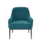 Fauteuil d'appoint d'intérieur en velours du milieu du siècle avec accoudoirs inclinés