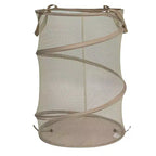 Panier à linge en maille escamotable, armature en acier à ressort, doublure en maille pour la circulation de l'air, grande capacité, montage facile, rangement compact