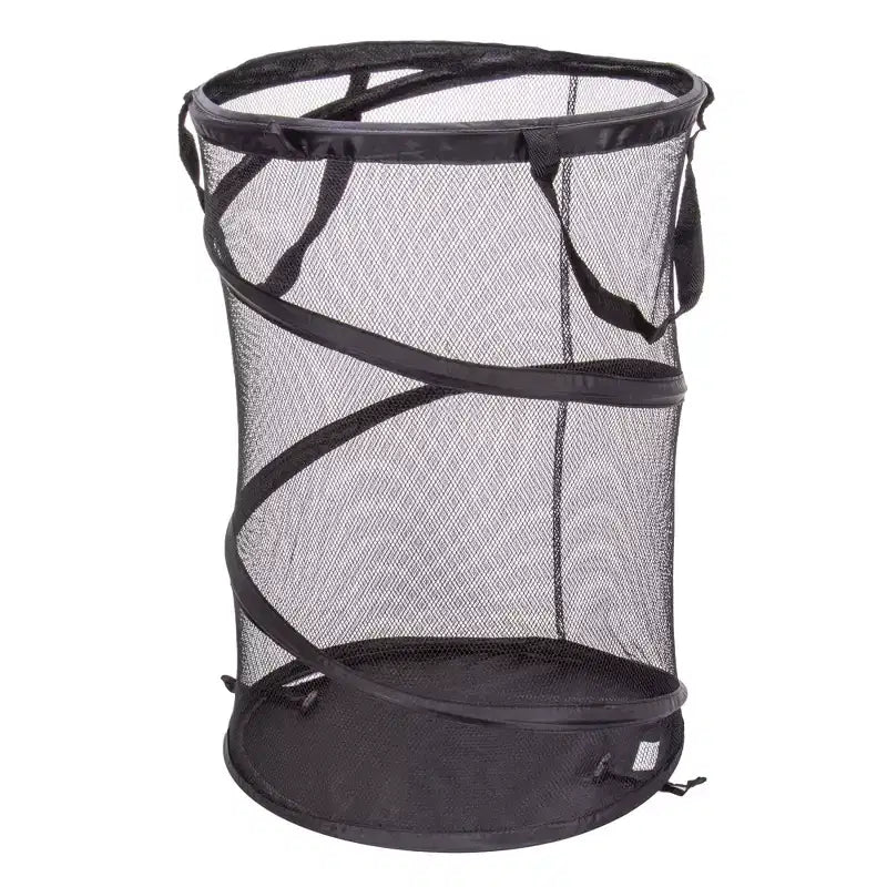 Pop-Up Mesh Laundry Hamper, Springform Steel Frame, Mesh Lining for Air Circulation, Large Capacity, Easy Set-Up, Compact Storage
