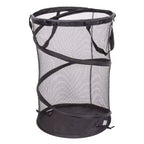 Pop-Up Mesh Laundry Hamper, Springform Steel Frame, Mesh Lining for Air Circulation, Large Capacity, Easy Set-Up, Compact Storage