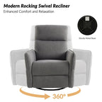 Fauteuil inclinable pivotant Curtis avec deux poches latérales par HULALA HOME