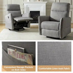 Fauteuil inclinable pivotant Curtis avec deux poches latérales par HULALA HOME