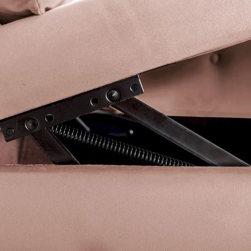 Chaise longue d'intérieur, chaise longue pour chambre avec rangement et oreiller, chaise longue rembourrée moderne à accoudoirs roulés pour le repos