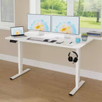 FDW 40/48/55 Bureau d'ordinateur debout à hauteur réglable avec grand espace de travail, levage électrique et 2 fonctions de mémoire