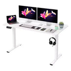 FDW 40/48/55 Bureau d'ordinateur debout à hauteur réglable avec grand espace de travail, levage électrique et 2 fonctions de mémoire