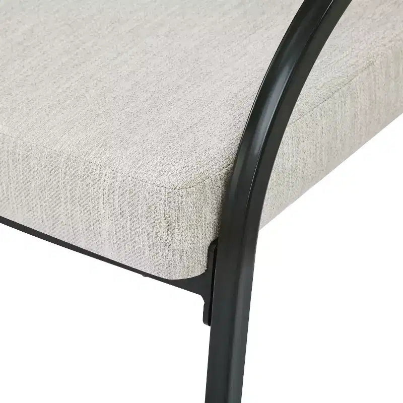 Christopher Knight Home Hayden Chaises de salle à manger rembourrées avec accoudoirs et pieds en métal (Lot de 2)