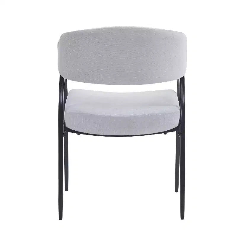 Christopher Knight Home Hayden Chaises de salle à manger rembourrées avec accoudoirs et pieds en métal (Lot de 2)