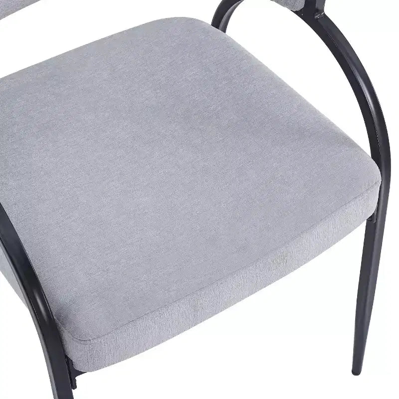 Christopher Knight Home Hayden Chaises de salle à manger rembourrées avec accoudoirs et pieds en métal (Lot de 2)