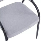 Christopher Knight Home Hayden Chaises de salle à manger rembourrées avec accoudoirs et pieds en métal (Lot de 2)
