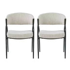 Christopher Knight Home Hayden Chaises de salle à manger rembourrées avec accoudoirs et pieds en métal (Lot de 2)