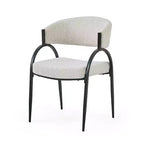 Christopher Knight Home Hayden Chaises de salle à manger rembourrées avec accoudoirs et pieds en métal (Lot de 2)