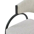 Christopher Knight Home Hayden Chaises de salle à manger rembourrées avec accoudoirs et pieds en métal (Lot de 2)