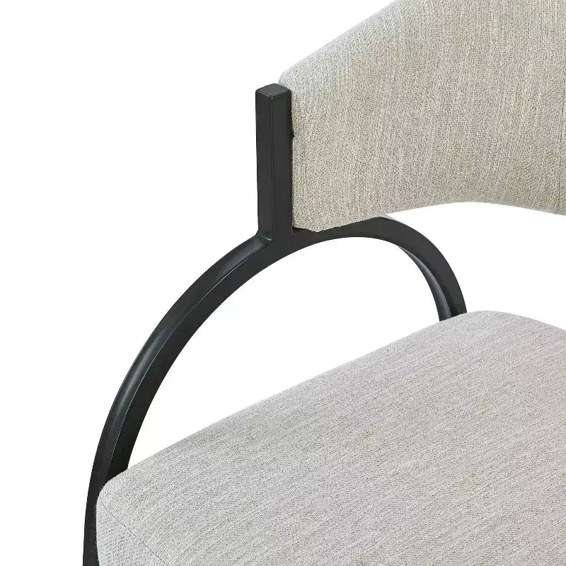 Christopher Knight Home Hayden Chaises de salle à manger rembourrées avec accoudoirs et pieds en métal (Lot de 2)