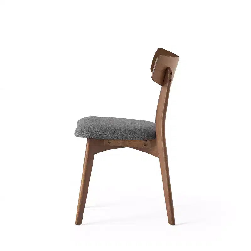 Christopher Knight Home Chaise de salle à manger Hugh en tissu et hévéa (lot de 2)