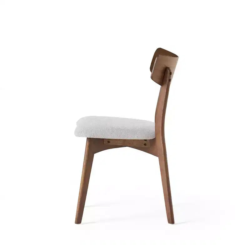 Christopher Knight Home Chaise de salle à manger Hugh en tissu et hévéa (lot de 2)