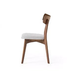 Christopher Knight Home Chaise de salle à manger Hugh en tissu et hévéa (lot de 2)