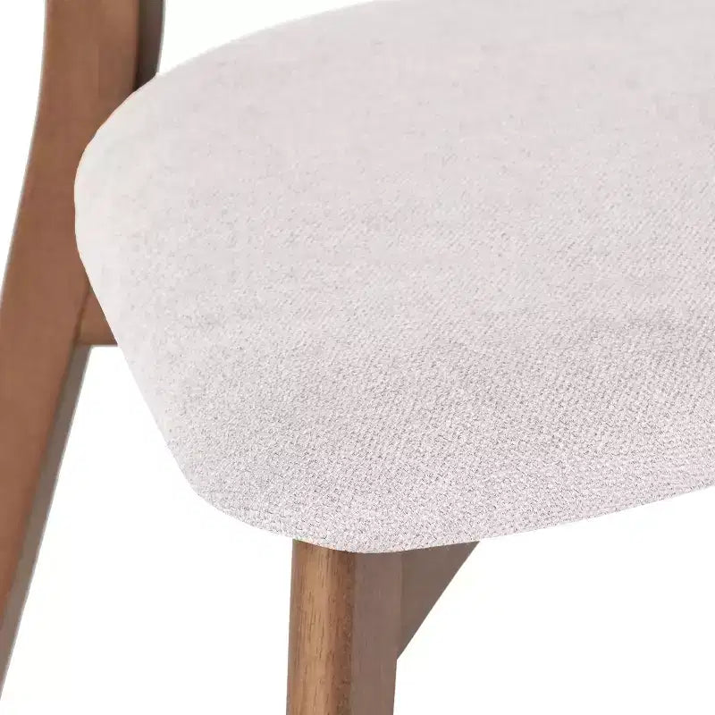 Christopher Knight Home Chaise de salle à manger Hugh en tissu et hévéa (lot de 2)