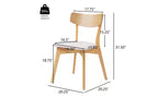 Christopher Knight Home Chaise de salle à manger Hugh en tissu et hévéa (lot de 2)