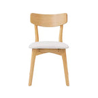 Christopher Knight Home Chaise de salle à manger Hugh en tissu et hévéa (lot de 2)