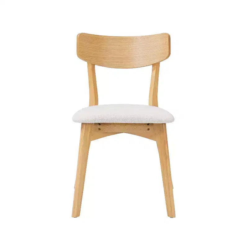 Christopher Knight Home Chaise de salle à manger Hugh en tissu et hévéa (lot de 2)