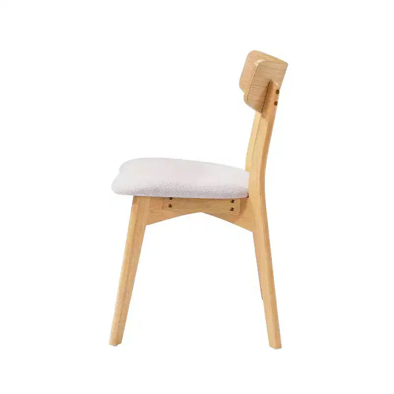 Christopher Knight Home Chaise de salle à manger Hugh en tissu et hévéa (lot de 2)