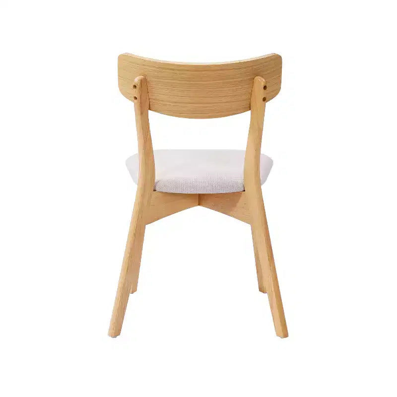 Christopher Knight Home Chaise de salle à manger Hugh en tissu et hévéa (lot de 2)